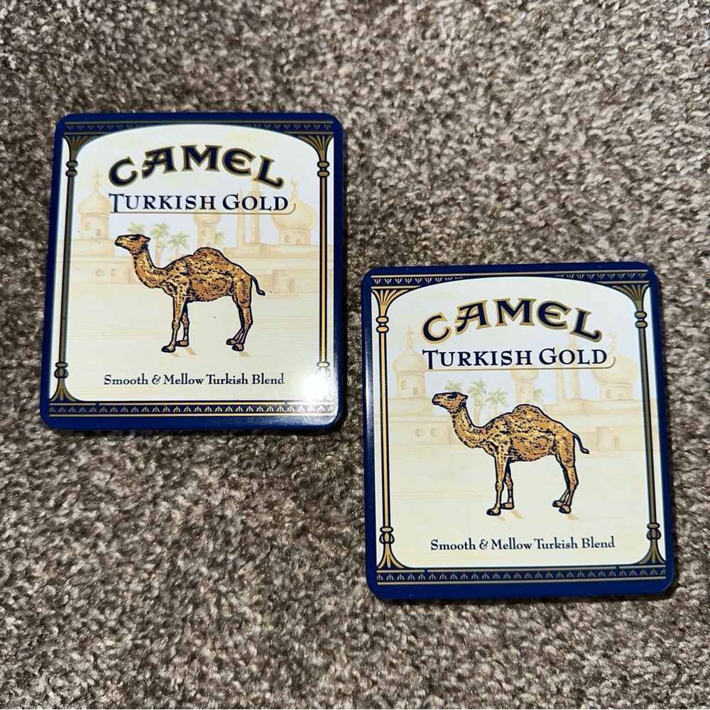 CAMEL Cigarette Metal Tin Box Turkish Gold Vintage 90’s Y2K